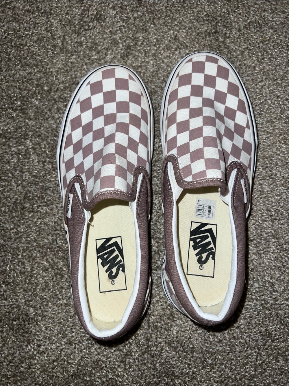 Vans Walnut Brown Checkered Sneakers - Picture 6 of 9